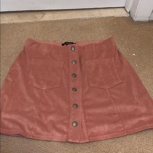 Suede skirt